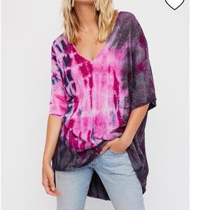 XS Free people crushed galaxy tye dye tunic